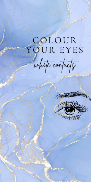 White contacts in colour your eyes